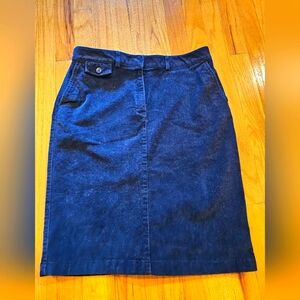 L.L. Bean Navy Pencil Skirt